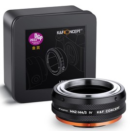 K&F Concept Lens Mount Adapter M42-M4/3 IV Manual Focus Compatible with M42 Lens and Micro Four Thirds (M4/3) Mount Camera Body