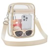 Clear Crossbody Bag Stadium Approved,Transparent Messenger Shoulder Bag for Concert,
