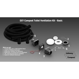 Johnny Compost DIY Compost Toilet Ventilation Kit - Basic
