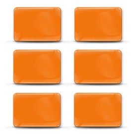 Biomar Labs 6 x Aufkleber 3D Gel Silikon Autoaufkleber für Moto Fahrrad Motorrad Biker Helm Stickers Auto Fenster Telefon Laptop PC Tablet Tür Orange SP 9 O