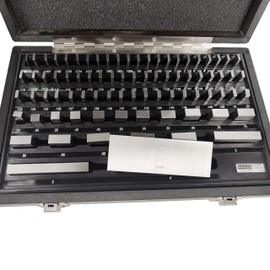 HFS(R) 81PCS Grade Economy Gage Gauge Block Set Precision Calibration Tool for Dimensional Metrology Alloy Tool Steel Certified and Serialized 0.1001" to 4"