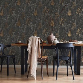 Superfresco Easy Organics Papel pintado negro y cobre