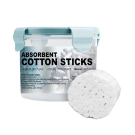 100Pcs Dental Cotton Rolls Nosebleed Plugs for Kids Adults Nose Bleed Stopper Hypoallergenic Mouth Gauze High Absorbent Oral Cleaning with Carry Box (12mm)