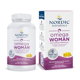 Nordic Naturals | Suplemento Alimenticio | Omega‑3 Para Mujer 500 mg + 76 mg GLA | 120 Cápsulas | 100% Puro | Sin OMG