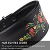 FAVPET Hand-Painted Genuine Leather Greyhound Collar Wide with QR Code
