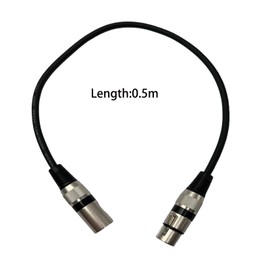 THAODE 2PCS 1.6Ft/0.5m XLR Microphone Cables 3 Pin XLR Male to Female Mic Cord Compatible with Audio and Sound Equipments Speaker Studio Monitors