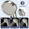 HANLIAN High Pressure Shower Head with Pause Button, 3 Spray