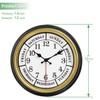 45MinST 12 Inches Retro Wall Clock,Day of The Week Wall