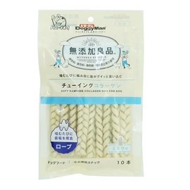 Doggy Man Hayashi Additive-Free Chewing Collagen Rope, Pack of 10 [Set of 2]