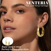Senteria Thick Chunky Gold Hoop Earrings for Women Hypoallergenic 14K