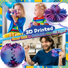 Gear Ball Fidget Gear Sphere, 3D Printed Gear Ball Cube Fidget Toy, The Steampunk Whirling Wonder Fidget Gear Ball, Torque Ball Turning Puzzle Toys, Stress Relief Sensory Toys For Adults & Kids