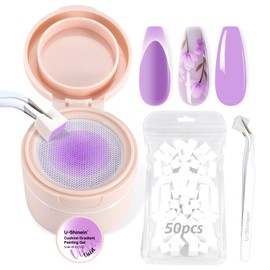 U-Shinein Cushion Gradient Painting Gel, Ombre Nails Aura Nails Full Coverage Precise Control of Each Dip 100pcs Spong & Tweezers Matte Effect Non-Wipe Long Lasting Soak Off UV LED(v)