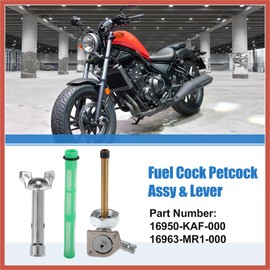 ACROPIX Fuel Petcock Kit for Honda Shadow VLX 600 VT600CD Deluxe 1988-1998 Fuel Gas Tank Switch Valve Petcock 16950-KAF-000,16963-MR1-000 Car Parts