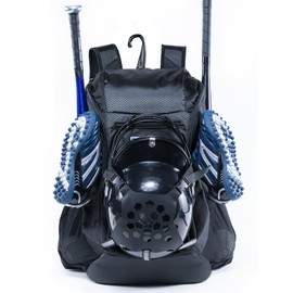 VIGEGARI | Baseball Bag Softball Bat Bag - Baseball Backpack Adult with Gear Klip To Hold Baseball Glove, Baseball Essential Gear - Youth Baseball Bag for Boys, Girls, Baseball Accessories