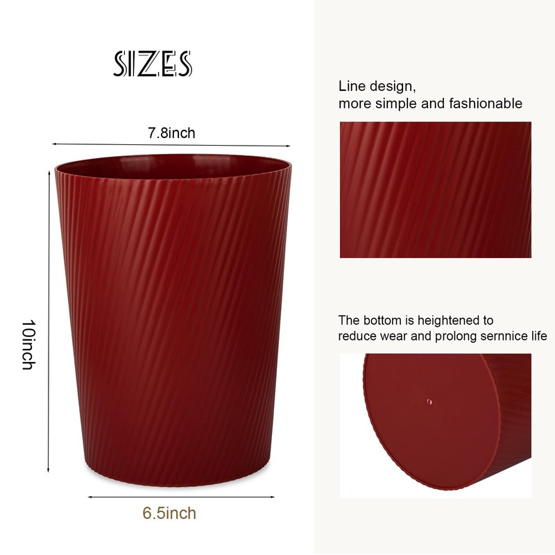 UUJOLY Small Trash Can Wastebasket Garbage Can Container Bins for
