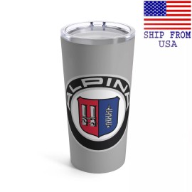 basan-store Alpina Racing Tuner 20oz Stainless Steel Tumbler Cup Mug - Grey