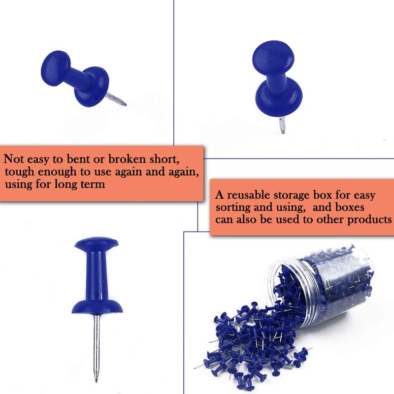 sourcing map 500 Pcs 3/8 Inch Map Push Pins Thumb