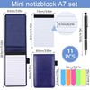 Pack of 11 Mini Notepad A7 Set, PU Leather Notebook