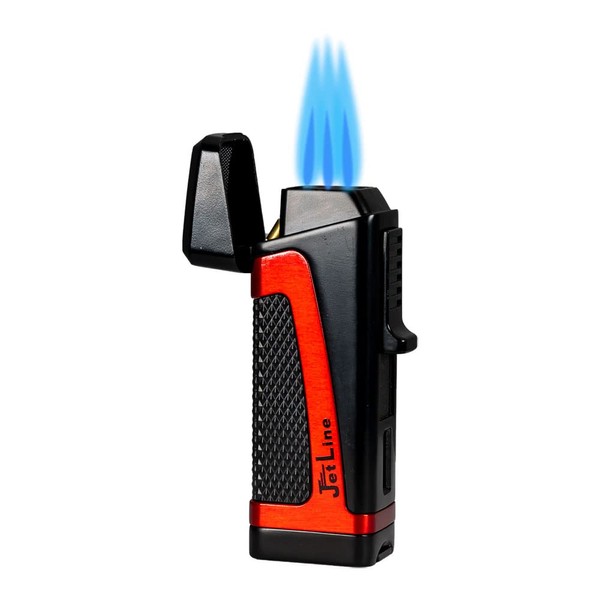 JetLine 49-330-GM Hurricane II Triple Flame Dual Action Cigar Lighter