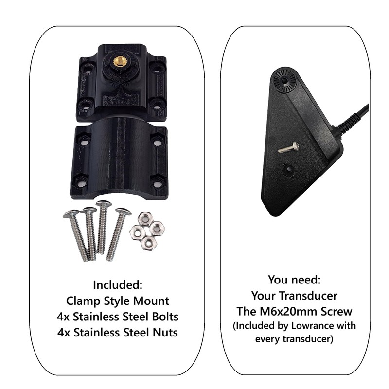 Transducer Mount for Lowrance Eagle Eye 9 - for 3/4"