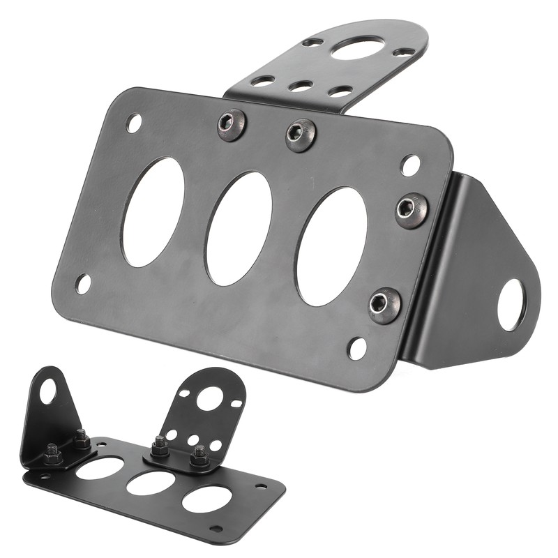 Motorcycle License Mount Plate Holder Bracket Side Mounted Tail Light