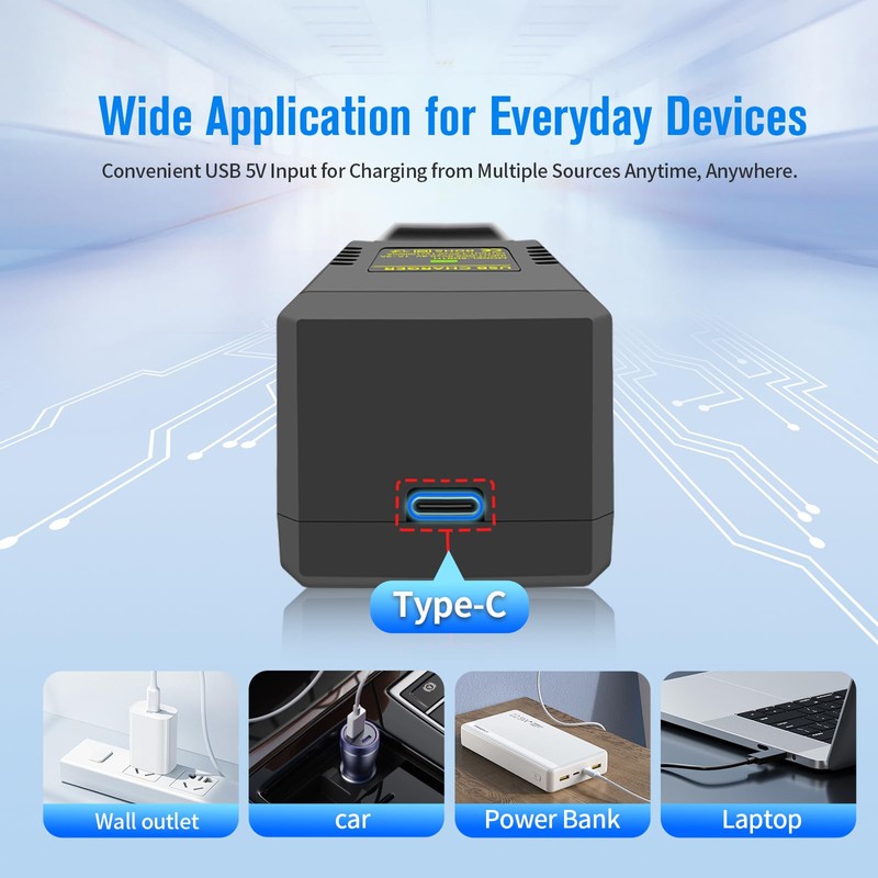 18650 Battery Charger, Universal Intelligent Li-ion Charger for 3.7V Rechargeable