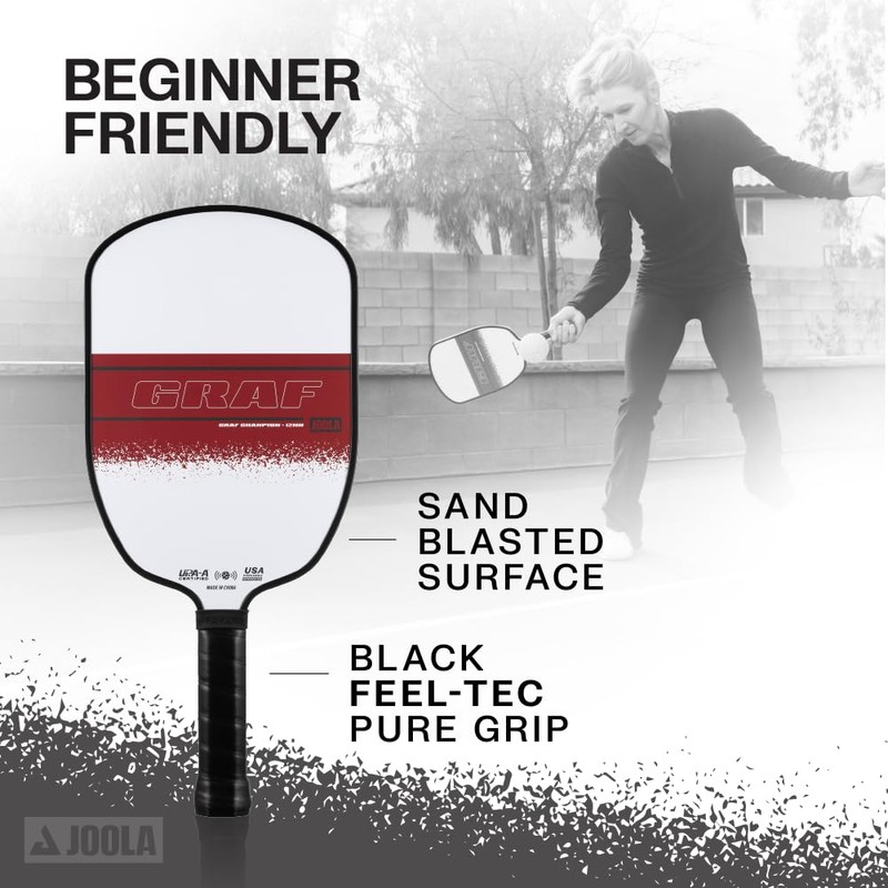 JOOLA GRAF Champion Pickleball Paddle, Agassi Shape with Extended Sweet