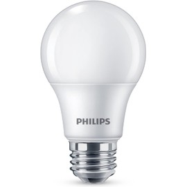 Philip LED Basic Frosted Spiral A19, Non-Dimmable, Eye Comfort Technology, 450 Lumen, Daylight(5000), 5.5W=40W, E26 Base, 4PK