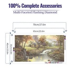YALKIN 5D Diamond Painting Kits for Adults, Large Diamond Art Kits Full Drill Diamond Painting Kit for Adult Beginners, DIY Crystal Picture Art for Home Wall Decor 40x70cm/15.7x27.6in