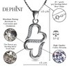 DEPHINI - Two Heart Necklace - 925 Sterling Silver -