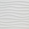 Art3d Plastic 3D Wall Panel PVC Wave Wall Design, White,