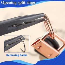 SPEEDWOX Fishing Pliers Hook Remover Small Mini Split Ring Pliers Fishing Saltwater Fishing Gear Fishing Tools Fishing Pliers With Line Cutter Fishing Crimping Tool Fishing Line Clippers Fish Pliers