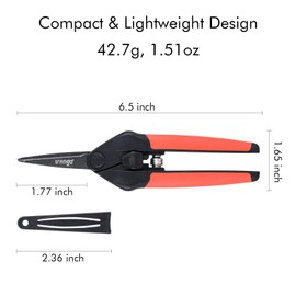LIVINGO Sharp Garden Pruning Shears - 2 Pack 6.5” Spring Loaded Handles, Non-Stick Teflon Coated Stainless Steel Blades Scissors for Trimming Plant, Flower