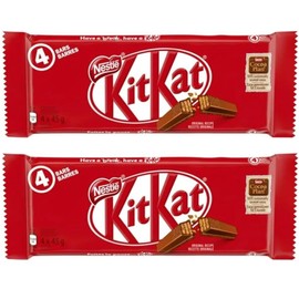 KITKAT Milk Chocolate Wafer Bars 4-Pack 8 x 45g, (8 full size bars)