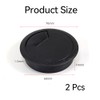 2 Pcs 60mm Desk Cable Grommets - Black Desk Cord
