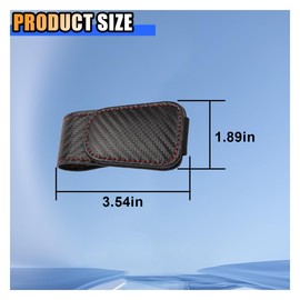 2PCS Sunglasses Holder for Car Sun Visor, Magnetic Leather Eyeglass Hanger Clip, Sunglasses Holder and Ticket Card Clip, Car Sunglass Holder Organizer Storage, Car Interior Accessories (Carbon fiber)