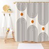 GKLEASG Boho Mid Century Extra Long Shower Curtain, 72Wx78H Minimalist