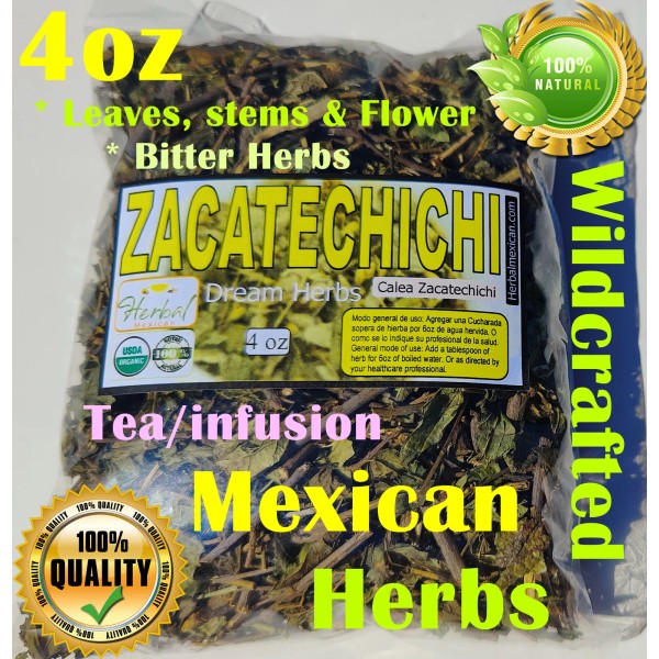 Herbal Mexican 4oz Zacatechichi Hierba/te,Calea zacatechichi,Dream Herb,Hierba de los sueños