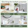 Obsoorth Qtip Holder with 2 Compartments, Clear Bathroom Vanity Cotton