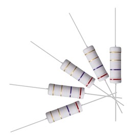 sourcing map Metal Oxide Film Resistor 5 Watt Axial Cable 2.7 Ohm ± 5% Tolerance Pack of 10