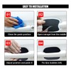 4PCS Car Door Handle Cup Scratch Protectors, TPU Carbon Fiber