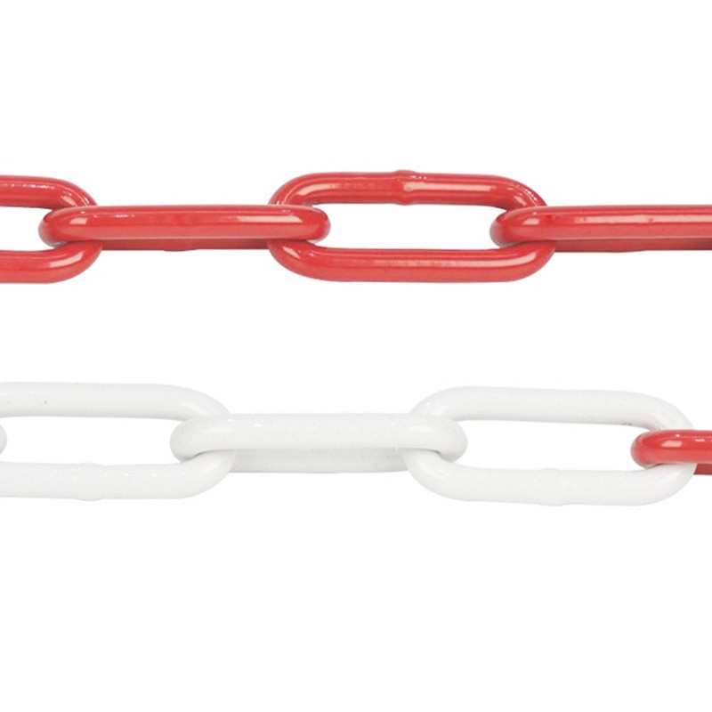 WinHub Plastic Chain10M x 6mm Red and White High Visibility