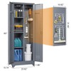 GREATMEET 65" Metal Storage Cabinet with Lockable Doors, Functional Garage