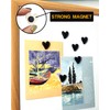 18 Pcs Cute Heart Decorative Magnets，Black Fridge Magnets， Small Home