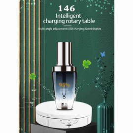 360° Electric Rotating Turntable USB Charging Rotating Display Stand 3 Speed Adjustable for Photography Display Jewelry Watch Collectibles