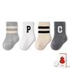 Beibi 4 PCS Baby Socks, Baby Mid-Crew Socks, Fashion Newborn