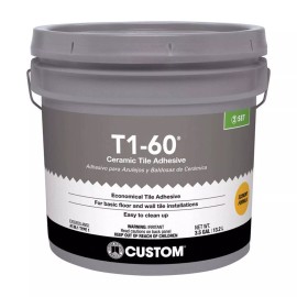 Custom T1 60 Economical Tile Adhesive - White - 3.5 Gal