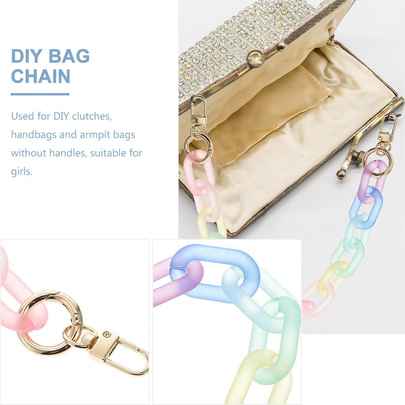 Purse Strap Handbags Extension Chain Acrylic Bag Chain Shoulder Strap