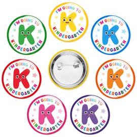 Preschool Graduation Button Pins - 28Pcs I'm Going to Kindergarten Badges Pins for Kids Graduation Party Exchange Gift Reward Favor Bulk Mini Round Congrats Grad Buttons for Clothes Bags Hats Decors