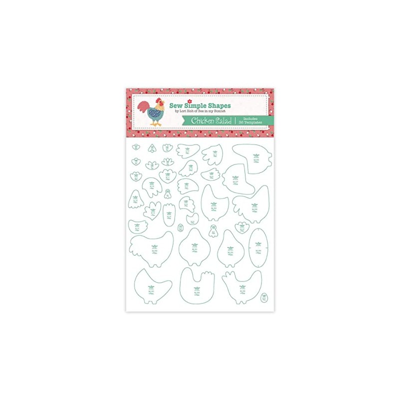 Riley Blake Design Lori Holt Chicken Salad Simple Shapes, Clear